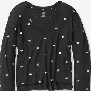 New!!!Pink Victoria secret crop long sleeve shirt